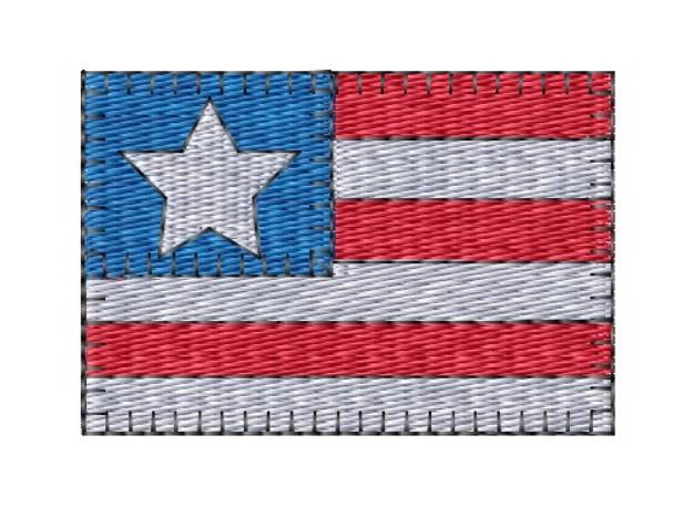Picture of Homespun Country Flag Machine Embroidery Design