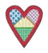 Picture of Homespun Country Motif Heart Machine Embroidery Design