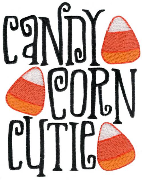 Picture of Candy Corn Cutie Machine Embroidery Design