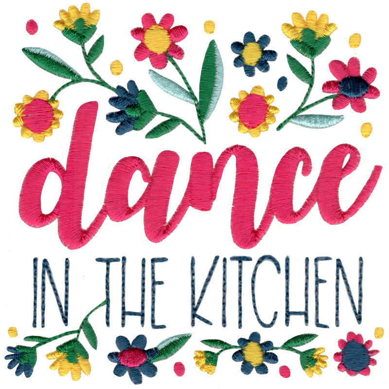 Dance In The Kitchen Machine Embroidery Design