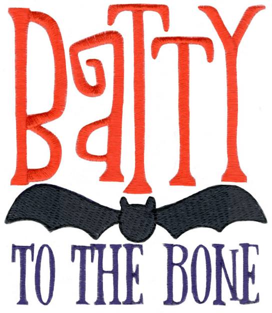 Picture of Batty To The Bone Machine Embroidery Design