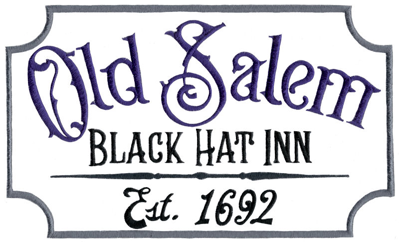 Old Salem Black Hat Inn Machine Embroidery Design