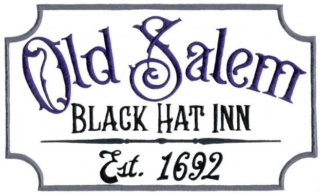 Picture of Old Salem Black Hat Inn Machine Embroidery Design