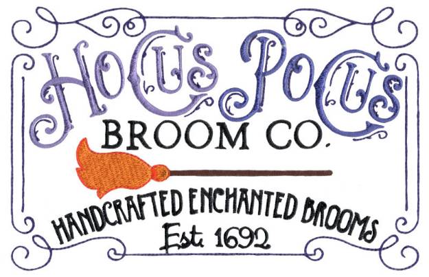 Picture of Hocus Pocus Broom Co Machine Embroidery Design