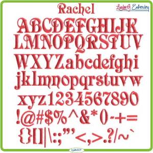 Picture of Rachel Embroidery Font