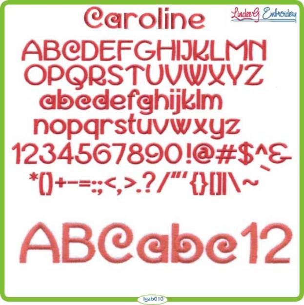 Picture of Caroline Embroidery Font