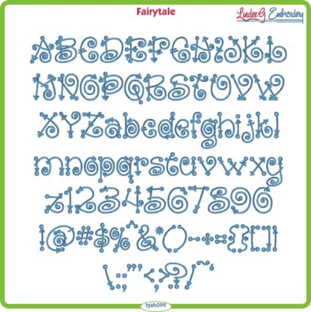 Picture of Fairytale Embroidery Font