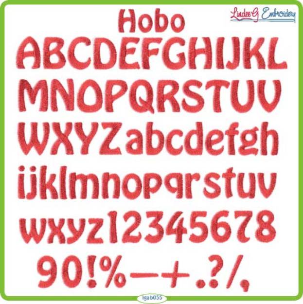 Picture of Hobo Embroidery Font Pack