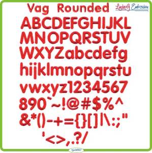Picture of Vag Rounded Bold Embroidery Font