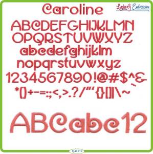 Picture of Caroline Embroidery Font