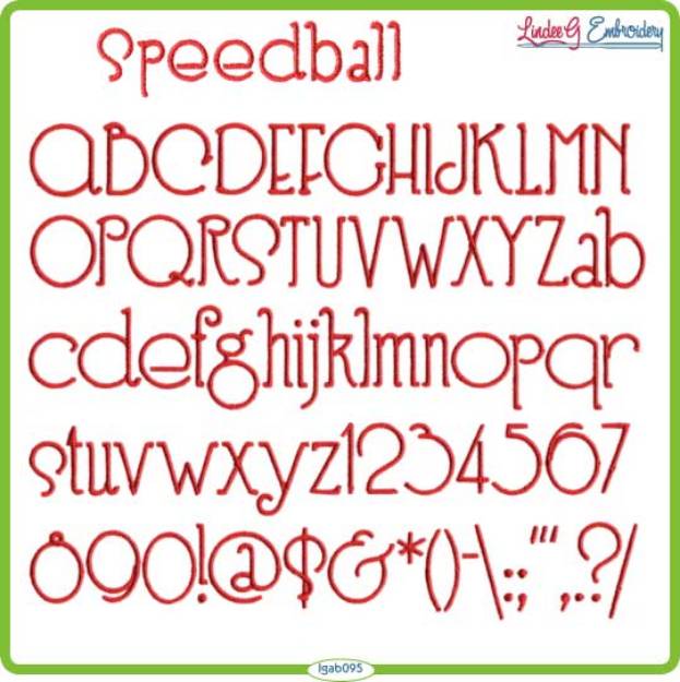 Picture of Speedball No3 Regular Embroidery Font