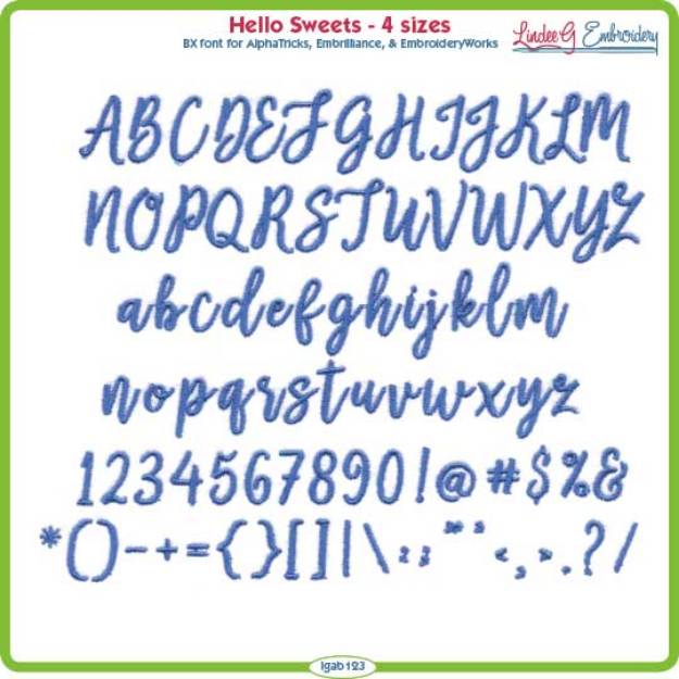 Picture of Hello Sweets Embroidery Font