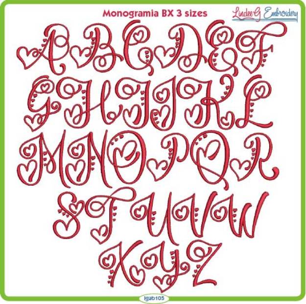 Picture of Monogramia Embroidery Font Pack