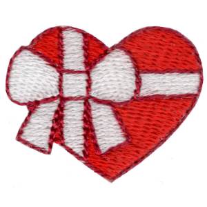 Picture of Heart Tied with Ribbon Machine Embroidery Design