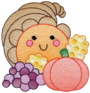 Picture of ThanksgivingSketch4 Machine Embroidery Design