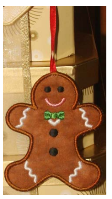 Gingerman Ornament - ITH Free Standing Applique