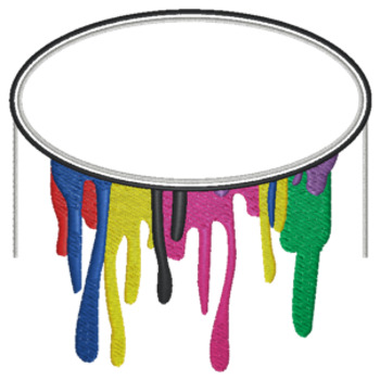 Dripping Can Frame Machine Embroidery Design
