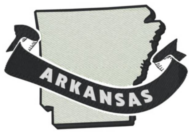 Picture of Arkansas Ribbon Machine Embroidery Design