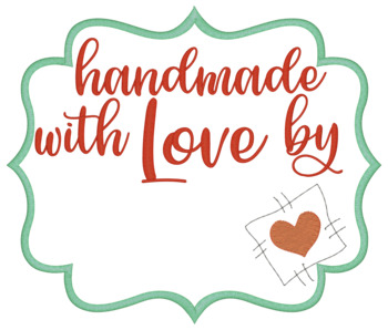 Handmade With Love Frame Machine Embroidery Design