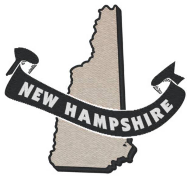 Picture of New Hampshire Ribbon Machine Embroidery Design