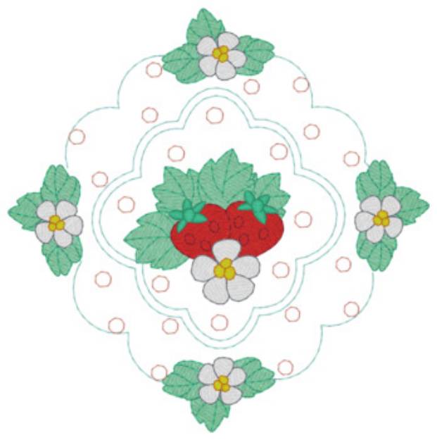 Picture of Strawberry Pattern Machine Embroidery Design