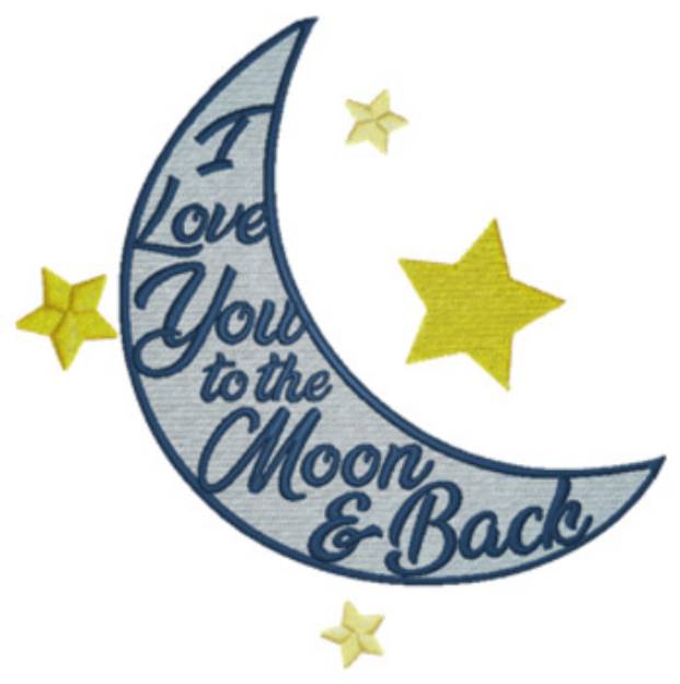 Picture of Moon & Back Machine Embroidery Design
