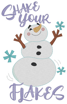 Shake Your Flakes Machine Embroidery Design