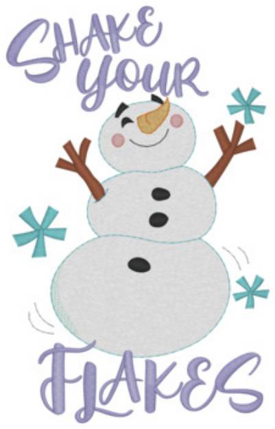 Picture of Shake Your Flakes Machine Embroidery Design