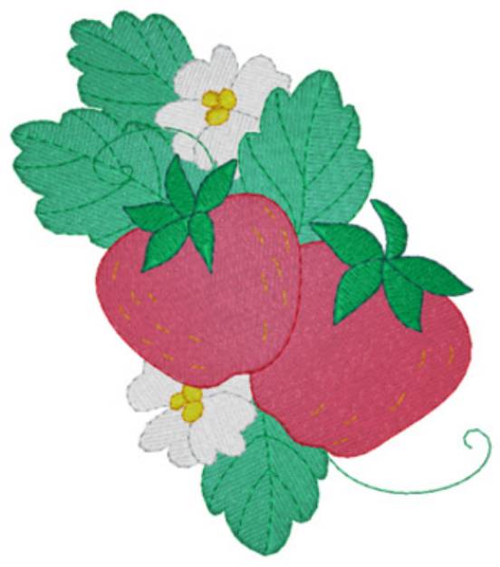 Picture of Strawberries Machine Embroidery Design