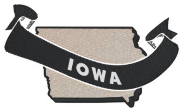 Picture of Iowa Ribbon Machine Embroidery Design
