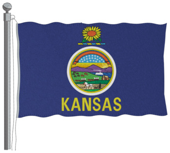 Kansas Flag Machine Embroidery Design