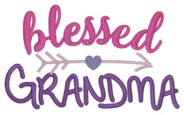 Picture of Blessed Grandma Machine Embroidery Design