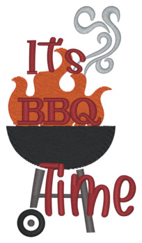 It's Bbq Time Machine Embroidery Design