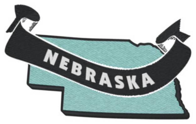 Picture of Nebraska Ribbon Machine Embroidery Design