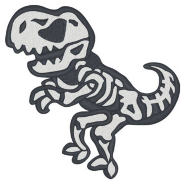 Picture of T-rex Skeleton Machine Embroidery Design