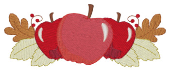 Apples Border Machine Embroidery Design