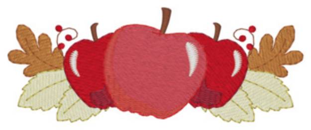 Picture of Apples Border Machine Embroidery Design