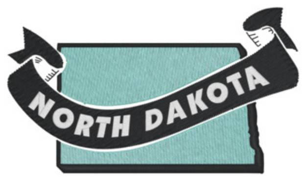 Picture of North Dakota Ribbon Machine Embroidery Design
