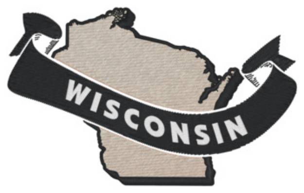 Picture of Wisconsin Ribbon Machine Embroidery Design