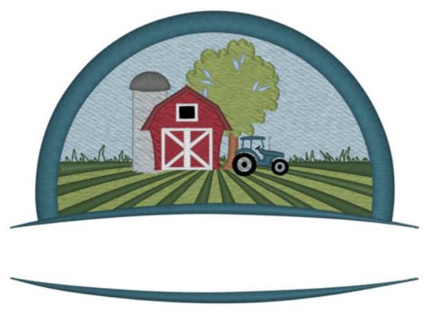 Picture of Farm Logo Name Drop Machine Embroidery Design