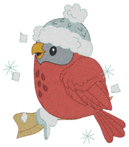 Picture of Bird W/hat Machine Embroidery Design