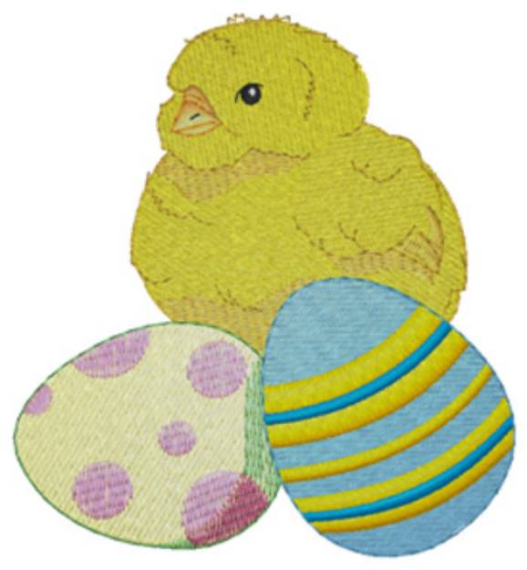 Picture of Chick & Eggs Machine Embroidery Design