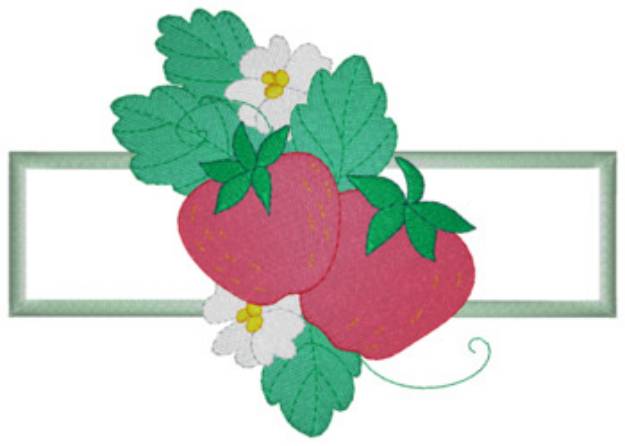 Picture of Strawberries Applique Machine Embroidery Design