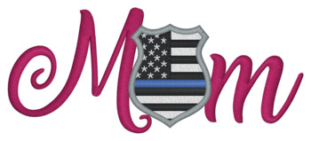 Police Mom Machine Embroidery Design