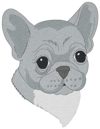 French Bulldog Puppy Machine Embroidery Design