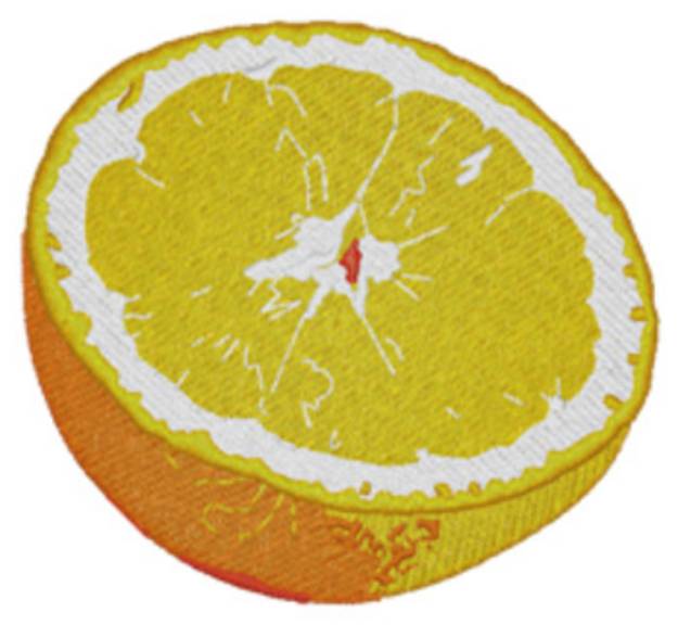 Picture of Orange Half Machine Embroidery Design