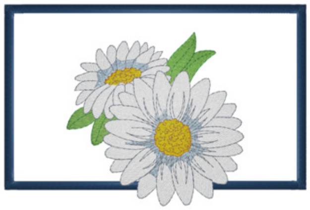 Picture of Daisies Applique Machine Embroidery Design