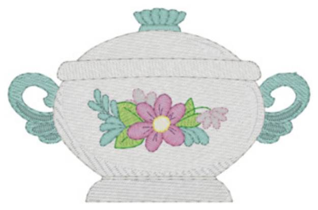Picture of Vintage Sugar Bowl Machine Embroidery Design