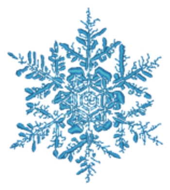 Melting Snowflake Machine Embroidery Design