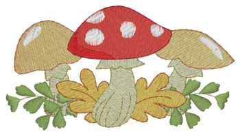 Mushroom Border Machine Embroidery Design